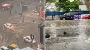 VIDEO | Reportan varias zonas de la RM inundadas por lluvia y granizos