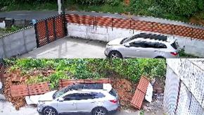 Cerro cedió en Lota: derrumbe bloqueó carretera y provocó el colapso del frontis de una vivienda