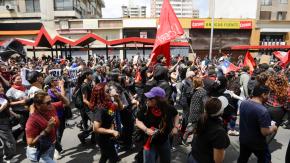 Reportan incidentes por marcha no autorizada por el 18-O en la Alameda