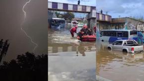 VIDEOS | Autos atrapados y calles inundadas: Los impactantes registros de la tormenta eléctrica y fuertes lluvias en el Biobío