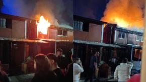 Voraz incendio afecta seis viviendas en Pudahuel: un fallecido y dos casas completamente destruidas