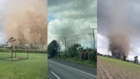 VIDEOS | Voladura de techumbres y caída de alumbrado público: Los registros que dejó el tornado en Requinoa