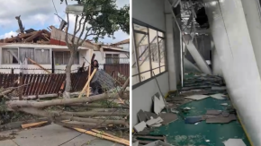 Los impresionantes registros que dejó el tornado en Requínoa: un colegio destruido y se estiman al menos 70 casas dañadas
