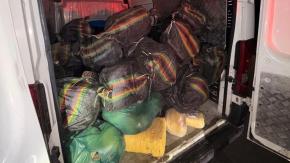 Un tren de incautación en la frontera norte: casi 800 kilos de droga hallados en un baño químico, dos burreros bolivianos y un furgón 