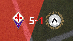 Fiorentina goleó 5-1 a Udinese con doblete de Moise Kean