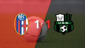 Reparto de puntos en el empate a uno entre Bologna y Sassuolo