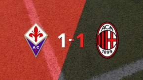 Con un gol agónico, Christopher Nkunku sentenció el empate entre Milan y Fiorentina