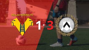 Udinese logró una destacada actuación al conseguir una victoria por 3 a 1 ante Hellas Verona
