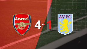 Tranquila victoria de Arsenal por 4 a 1 frente a Aston Villa