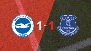 Sobre el final, Beto marcó el gol del empate entre Everton y Brighton and Hove