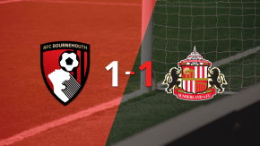 Bournemouth logró sacar el empate de local frente a Sunderland