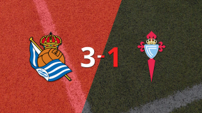 Mikel Oyarzábal anotó doblete en la victoria por 3 a 1 de Real Sociedad sobre Celta