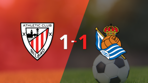 Con un gol agónico, Athletic Bilbao y Real Sociedad empataron 1 a 1 en el derbi vasco