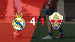 Real Madrid fue contundente y goleó 4-1 a Elche