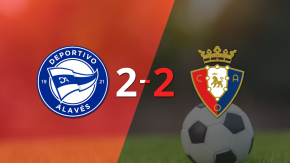 Alavés logró un agónico empate ante Osasuna
