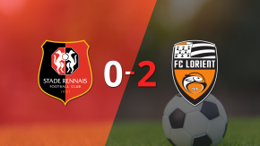 Con dos tantos, Lorient derrotó a Stade Rennes en su casa