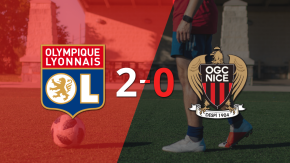 Con dos goles, Olympique Lyon se impuso a Nice en el Groupama Stadium