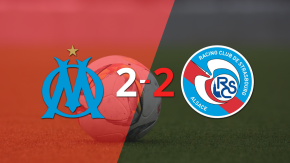 RC Strasbourg rescató un empate agónico frente a Olympique de Marsella