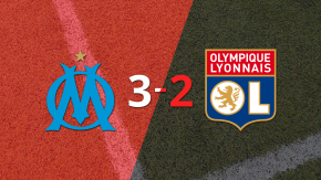 Olympique de Marsella superó 3-2 a Olympique Lyon con dos tantos de Pierre Aubameyang