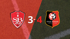 Eric Ebimbe marcó un doblete, pero Stade Brestois perdió con Stade Rennes