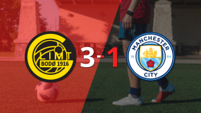 Kasper Hogh marca un doblete en la victoria 3-1 de FK Bodo/Glimt ante Manchester City