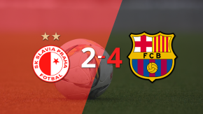 Fermín López sentenció el triunfo 4-2 de Barcelona ante Slavia Praga con doblete