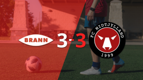 Midtjylland empató con SK Brann y Martin Erlic anotó dos goles