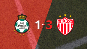 Necaxa dejó su marca al vencer a Santos Laguna con un contundente 3 a 1