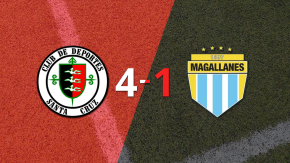 Dep. Santa Cruz goleó 4-1 a Magallanes con doblete de Cristián Pardo
