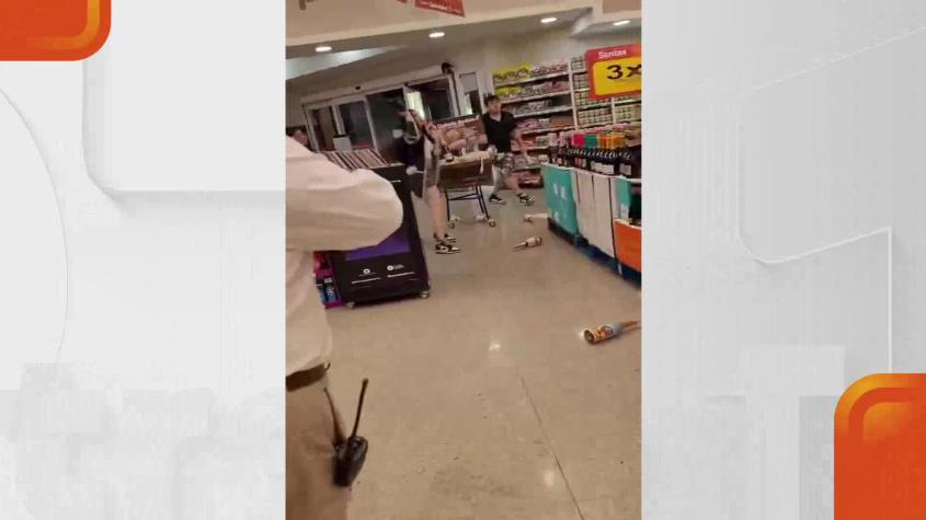Mecheros desatan violencia en supermercado de Puerto Varas tras ser descubiertos robando