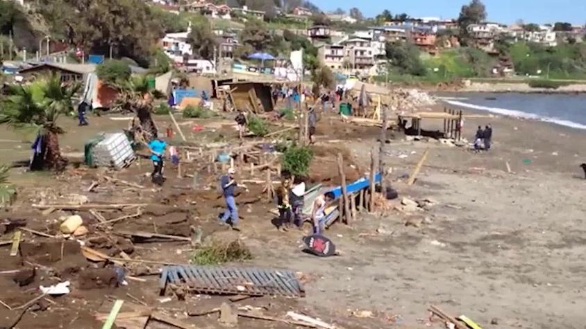 Escuelas de surf de Concón reciben orden de desalojo: advierten riesgo de derrumbe