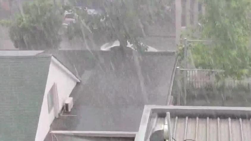 Anegamientos y evacuaciones por temporal en Santiago