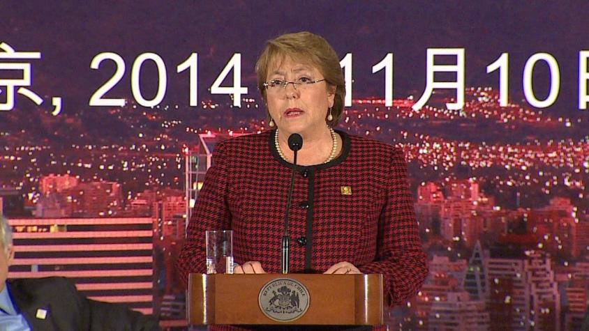 [T13] Bachelet en China: “Los cambios son imprescindibles para darle viabilidad a Chile"