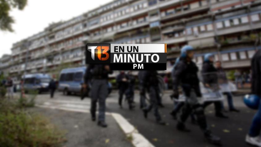 [VIDEO] #T13enunminuto: violencia racial en Roma contra inmigrantes y más noticias
