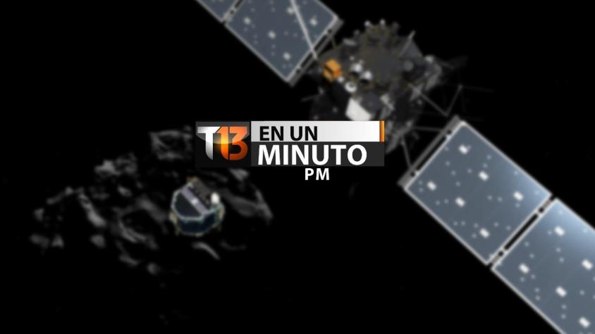 [VIDEO] #T13enunminuto: Philae inicia extracción de muestras desde el 67P y más noticias