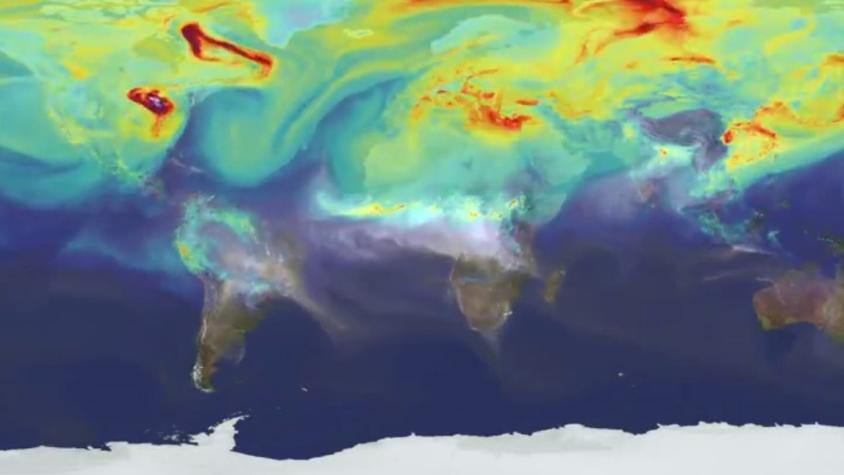 [VIDEO] Así se desplaza el CO2 en la Tierra durante un año
