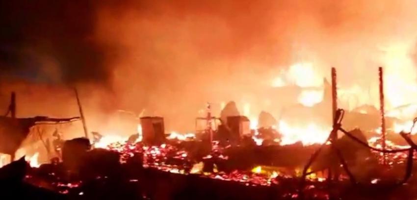 Incendio en campamento de Antofagasta deja más de 200 damnificados