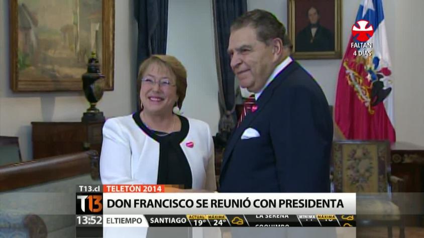 [T13 Tarde] Don Francisco se reunió con presidenta Bachelet a pocos días de la Teletón