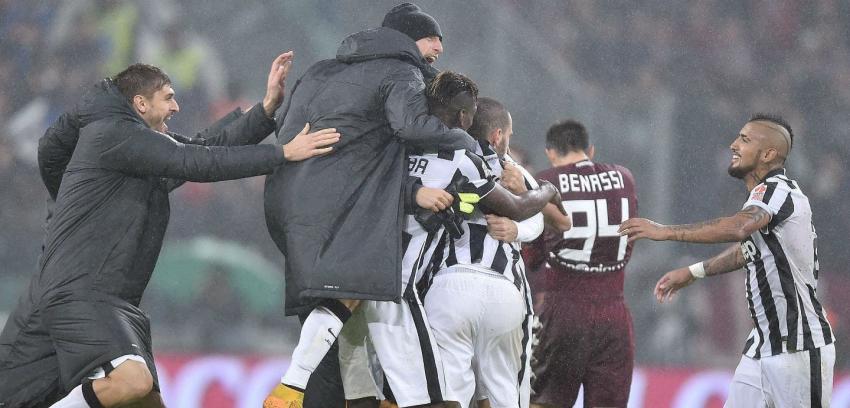 Juventus se impone ante Torino con gol de Vidal