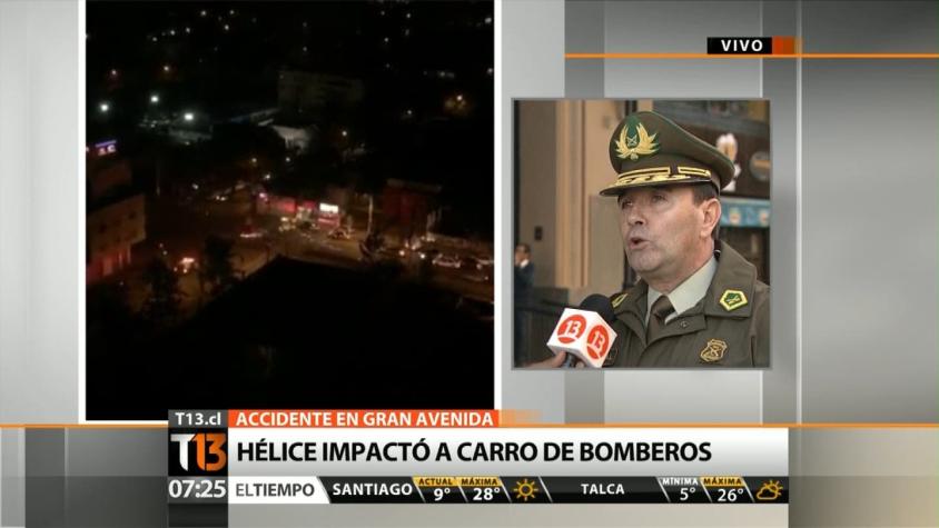 [T13 AM] Jefe de la zona Metropolitana de Carabineros explica el accidente del helicóptero