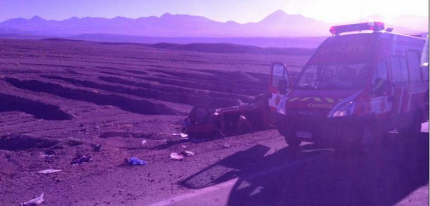 Accidente en San Pedro de Atacama deja cuatro muertos