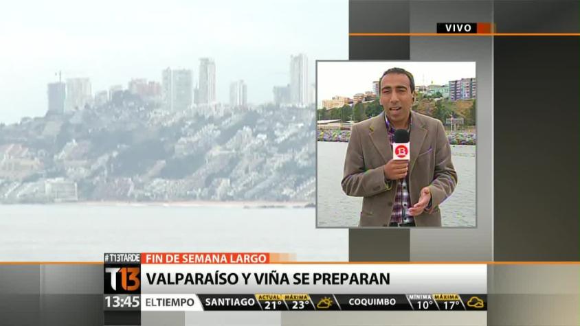 [T13 Tarde] Valparaíso y Viña del Mar se preparan para llegada de turistas
