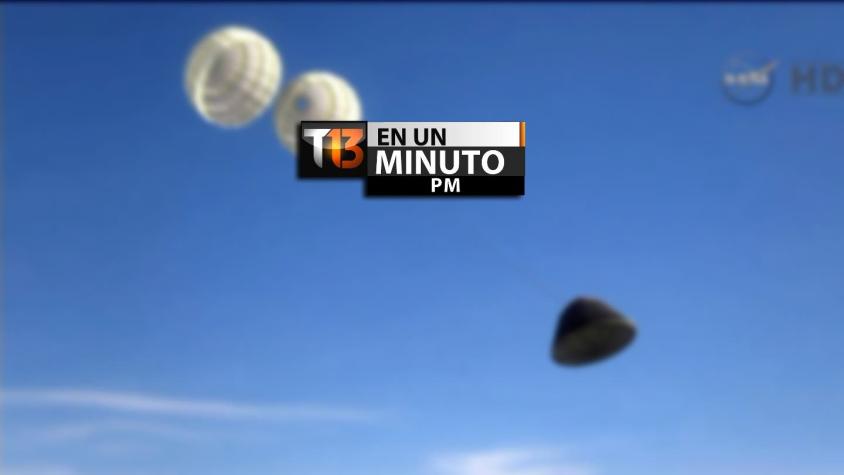 [VIDEO] #T13enunminuto: Orión finaliza con éxito primer vuelo de prueba y más noticias