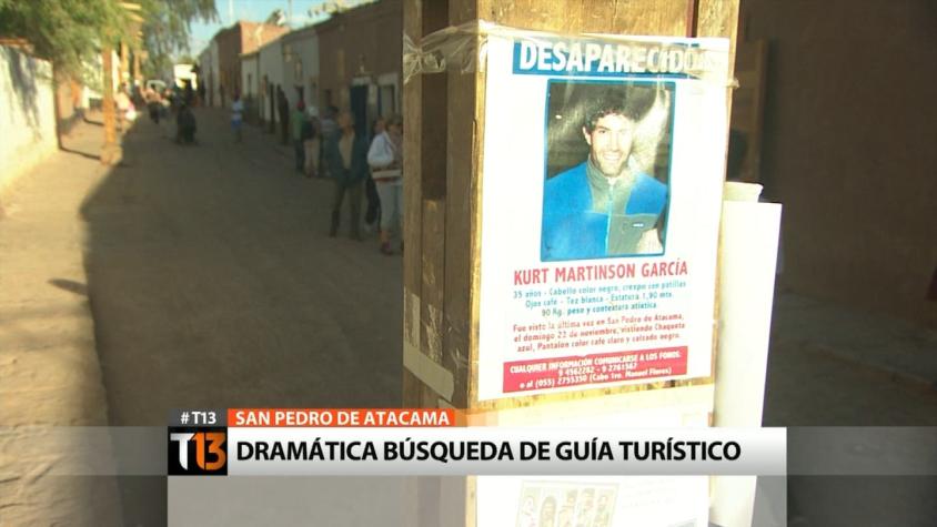 [T13] Continúa intensa búsqueda de joven desaparecido en San Pedro de Atacama