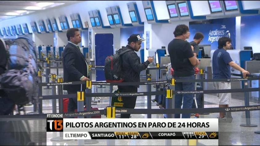 [T13 Noche] Pilotos argentinos en paro de 24 horas y otras noticias internacionales