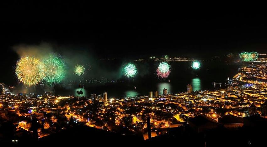 Concepción y Valparaíso no fallaron en la celebración del año nuevo