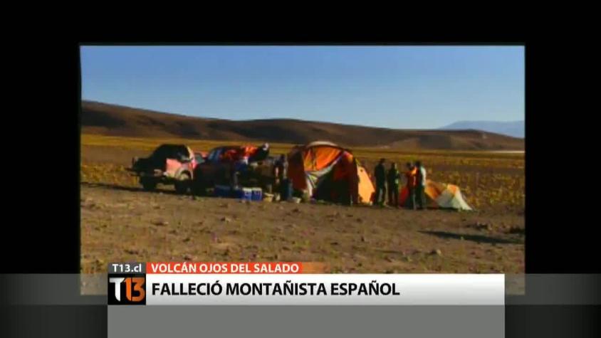 [T13] Fallece montañista español atrapado en los Ojos del Salado
