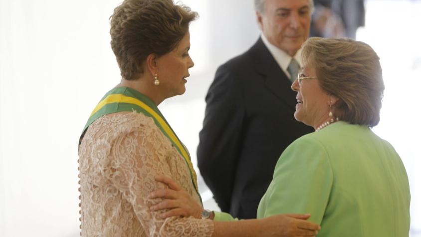 Bachelet se reencuentra con Dilma Rousseff en investidura de su segundo mandato