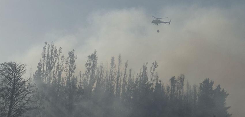 Onemi mantiene alerta roja por incendio en Lago Peñuelas