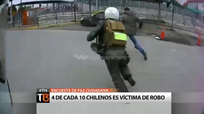 [T13] Índice de victimización: Cuatro de cada diez chilenos ha sufrido algún robo